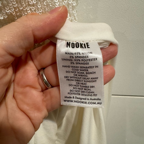 Nookie white sequin sublime cutout gown - Picture 8 of 10